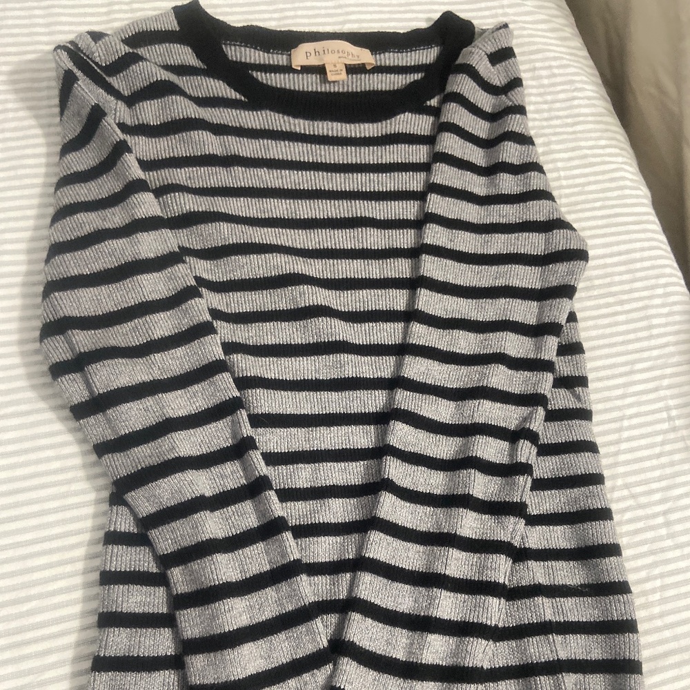 Philosophy sweater with bell sleeve